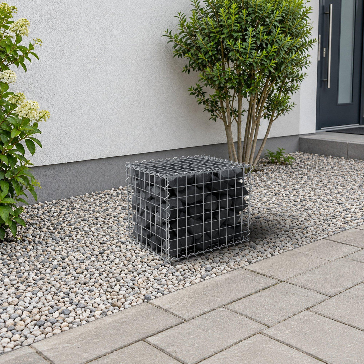 Gabion 50 cm x 40 cm x 40 cm (L x H x D), maskestørrelse 5 cm x 5 cm, spiral