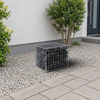 Gabion 50 cm x 40 cm x 40 cm (L x H x D), maskestørrelse 5 cm x 5 cm, spiral