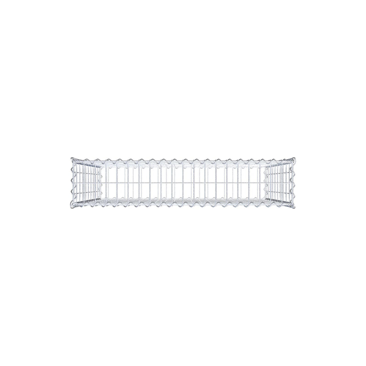 Gabion 100 cm x 100 cm x 20 cm (L x H x P), mailles 5 cm x 10 cm, spirale