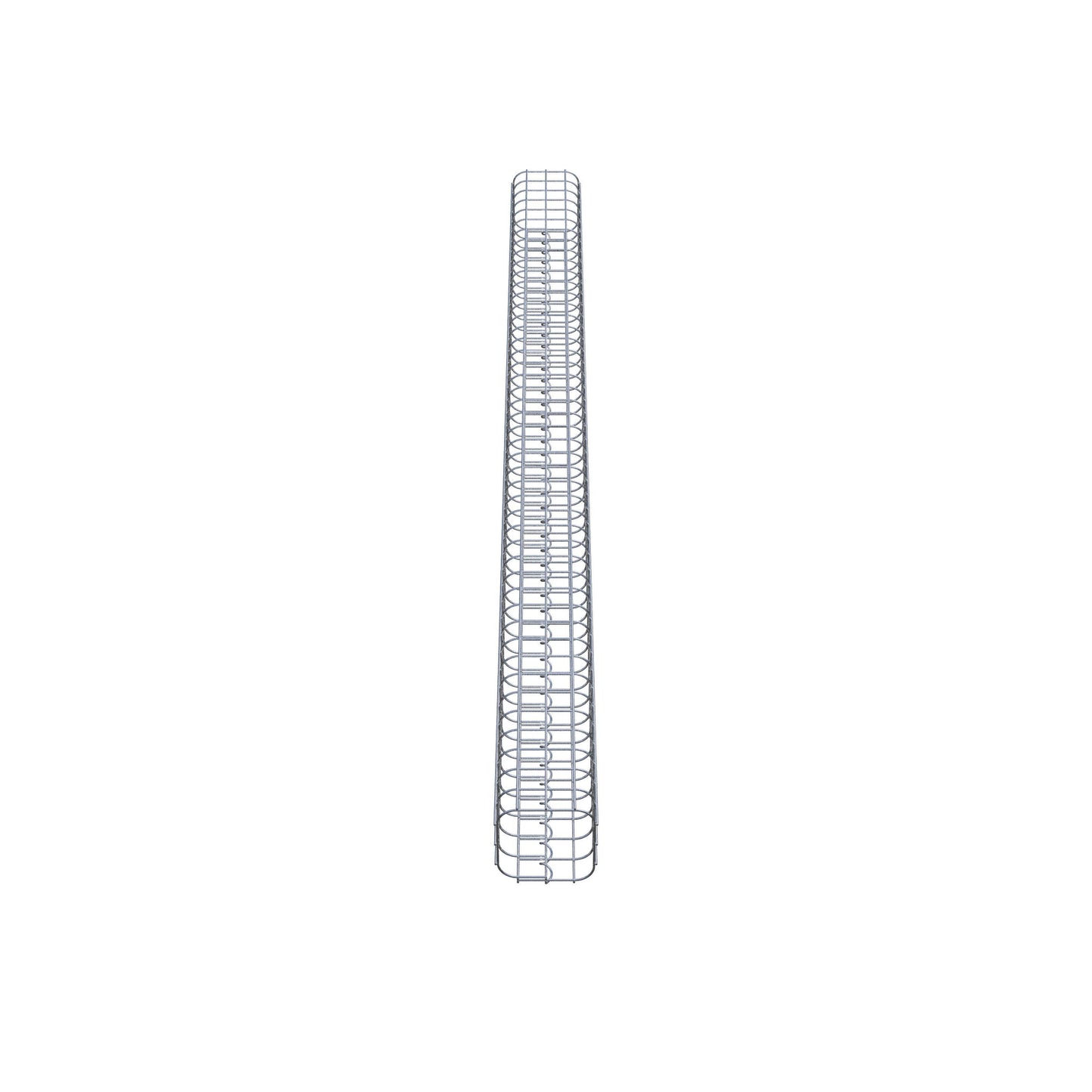 Coluna de gabião quadrada 17 cm x 17 cm, 230 cm de altura, PM 5 cm x 5 cm