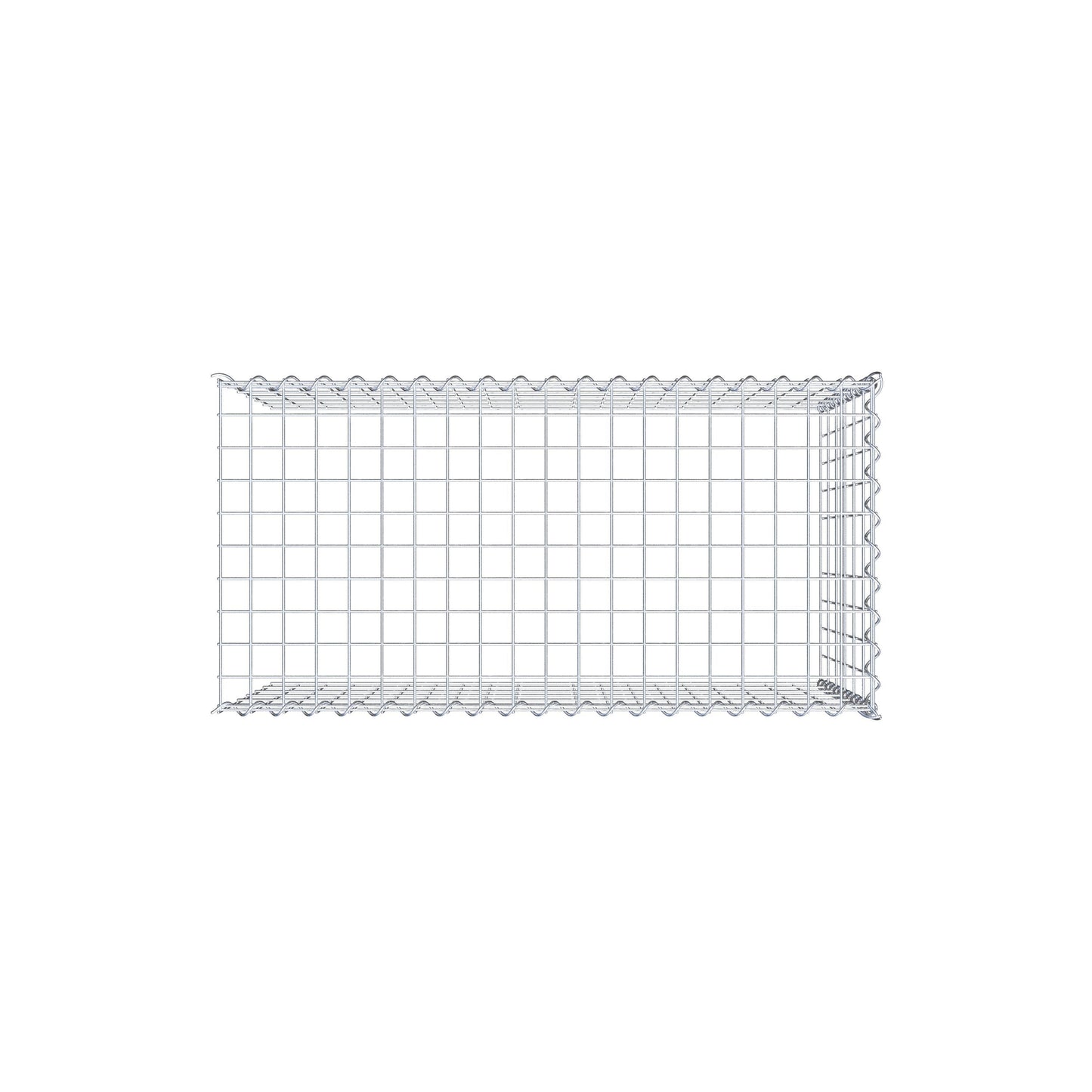 Grown-on gabion type 4 100 cm x 60 cm x 50 cm (L x H x D), mesh size 5 cm x 10 cm, spiral