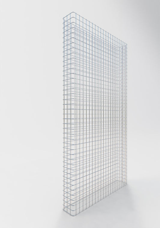 Gabion hegn længde 107 cm, højde 180 cm, dybde 17 cm, maskestørrelse 5 x 5 cm