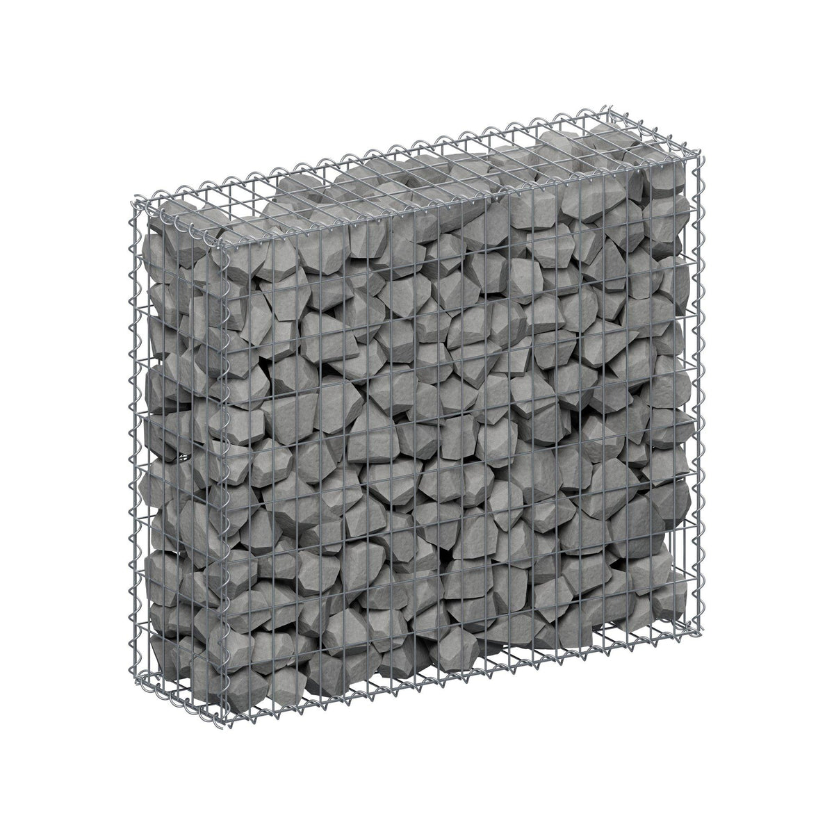 Gabione 100 cm x 90 cm x 30 cm (L x H x T), Maschenweite 5 cm x 10 cm, Spirale