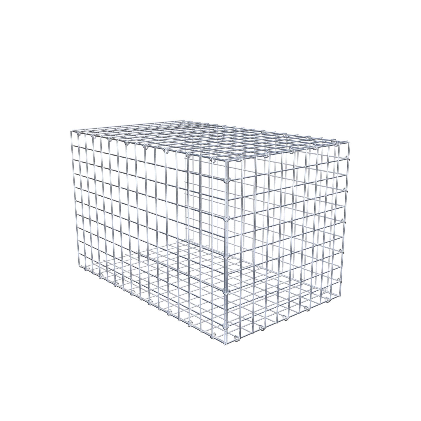 Mounted gabion type 2 80 cm x 50 cm x 50 cm (L x H x D), mesh size 5 cm x 5 cm, C-ring