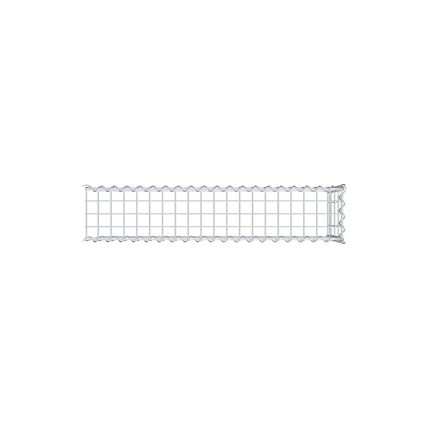 Opvokset gabion type 4 100 cm x 40 cm x 20 cm (L x H x D), maskestørrelse 5 cm x 10 cm, spiral