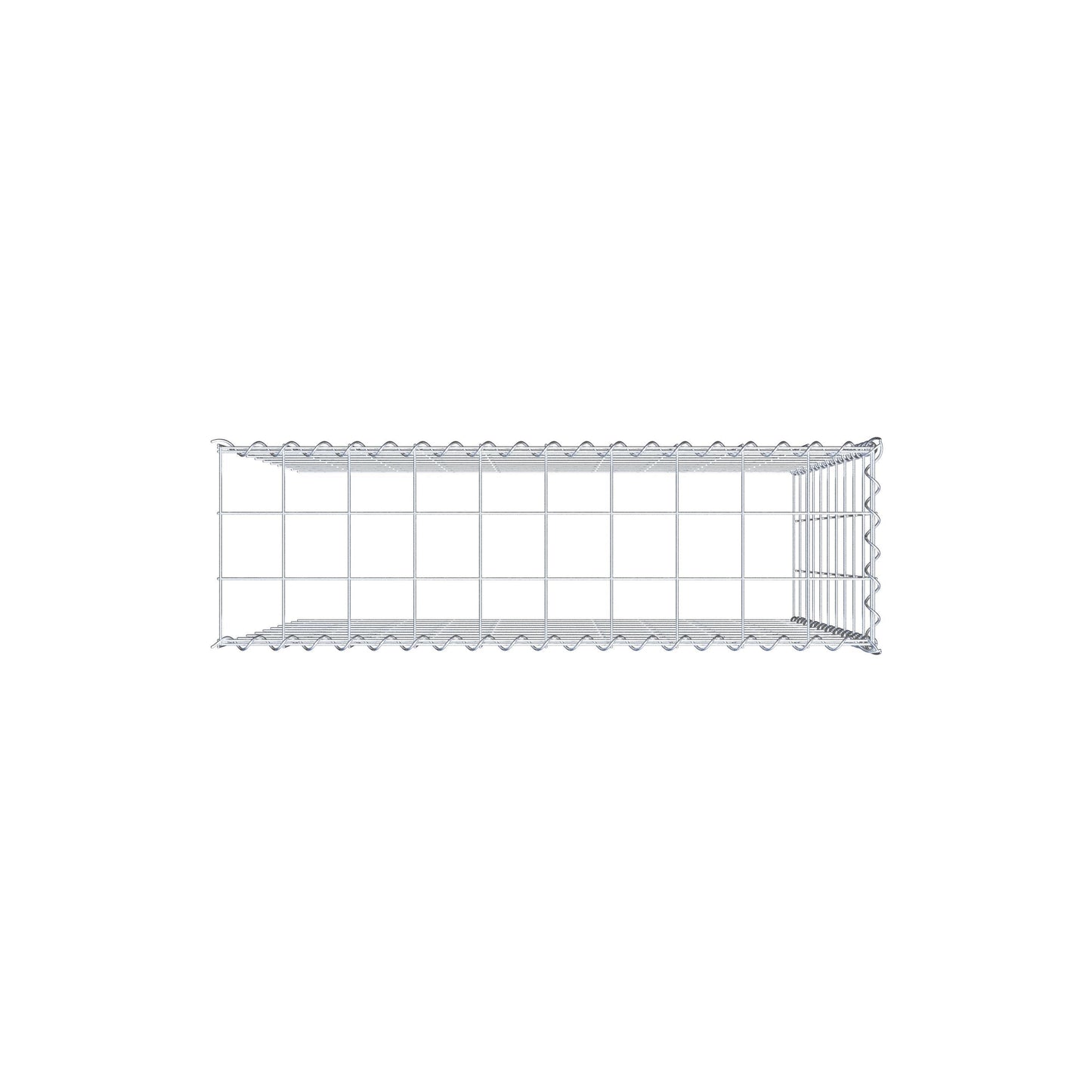 Opvokset gabion type 4 100 cm x 100 cm x 30 cm (L x H x D), maskestørrelse 10 cm x 10 cm, spiral