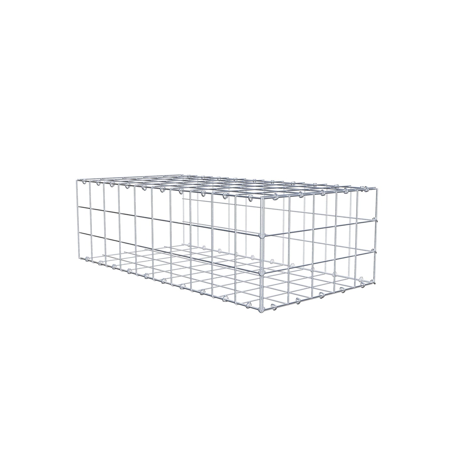 Type 2 oplegkorf 100 cm x 30 cm x 50 cm (L x H x D), maaswijdte 10 cm x 10 cm, C-ring
