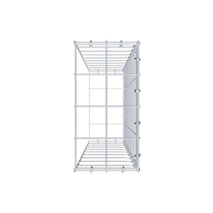 Mounted gabion type 2 100 cm x 20 cm x 40 cm (L x H x D), mesh size 10 cm x 10 cm, C-ring