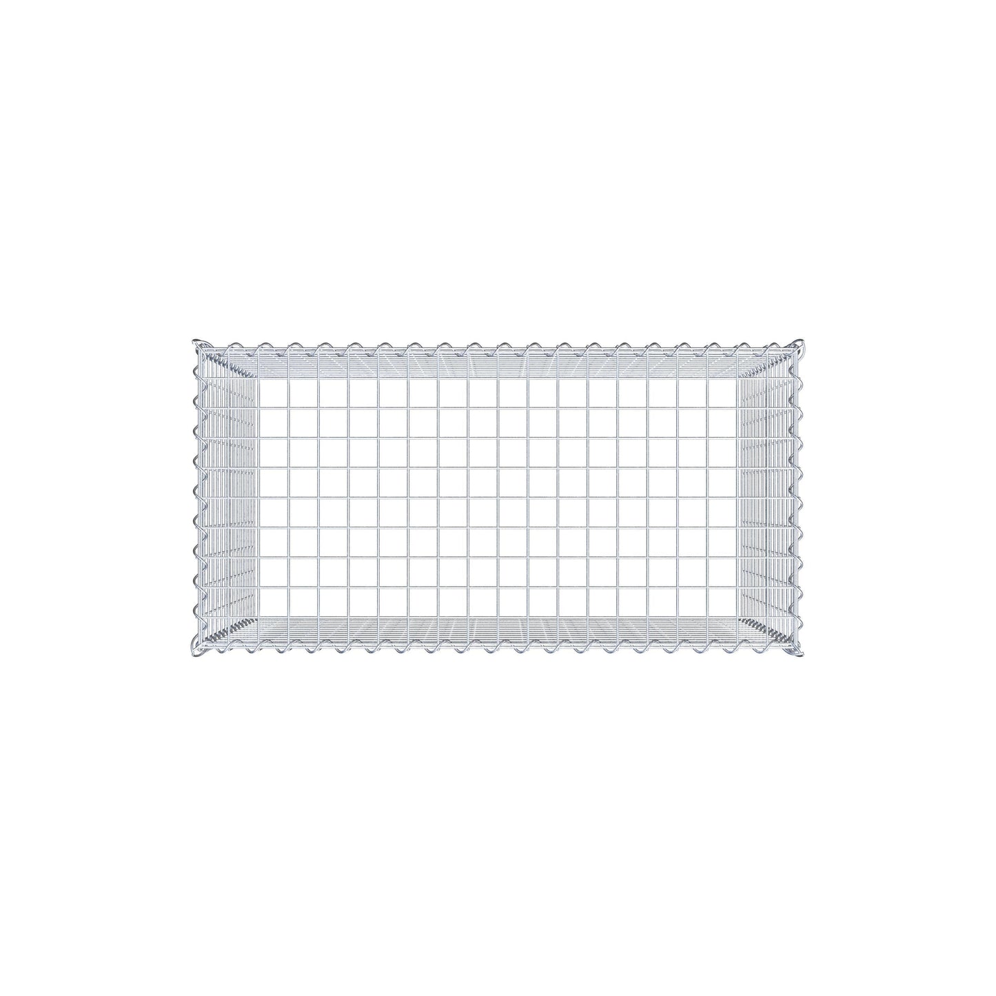 Opvokset gabion type 3 100 cm x 70 cm x 50 cm (L x H x D), maskestørrelse 5 cm x 5 cm, spiral