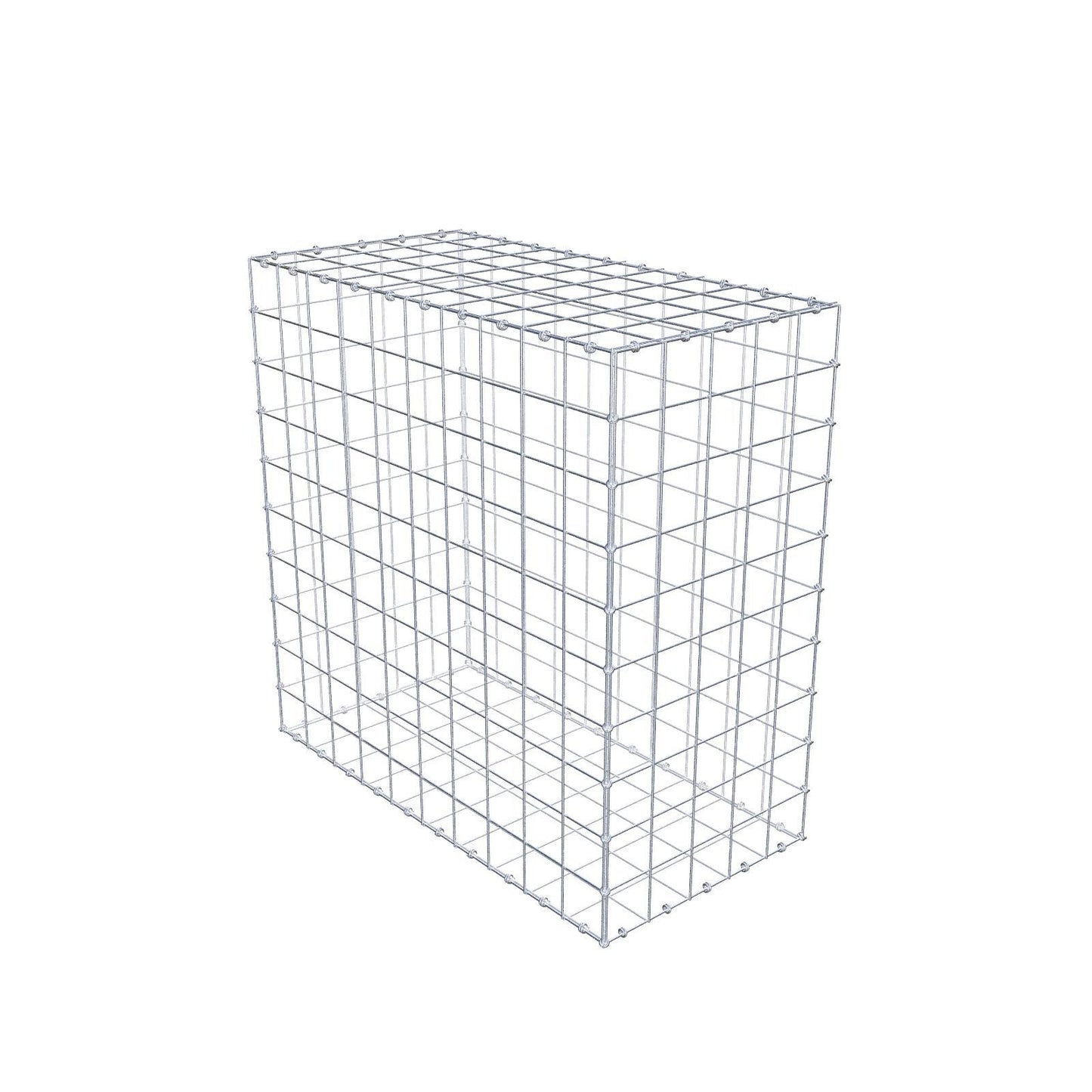 Gabione 100 cm x 100 cm x 50 cm (L x H x T), Maschenweite 10 x 10 cm, Spiralring