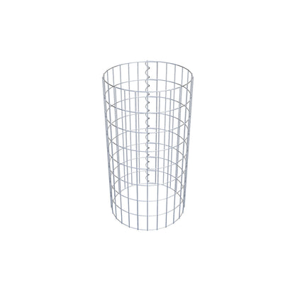Columna de gaviones redonda 42 cm de diámetro, 80 cm de altura, malla 5 cm x 10 cm