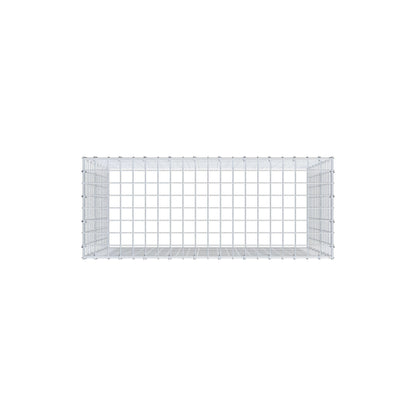 Typ 3 påbyggnadsgabion 100 cm x 80 cm x 40 cm (L x H x D), maskstorlek 5 cm x 5 cm, C-ring