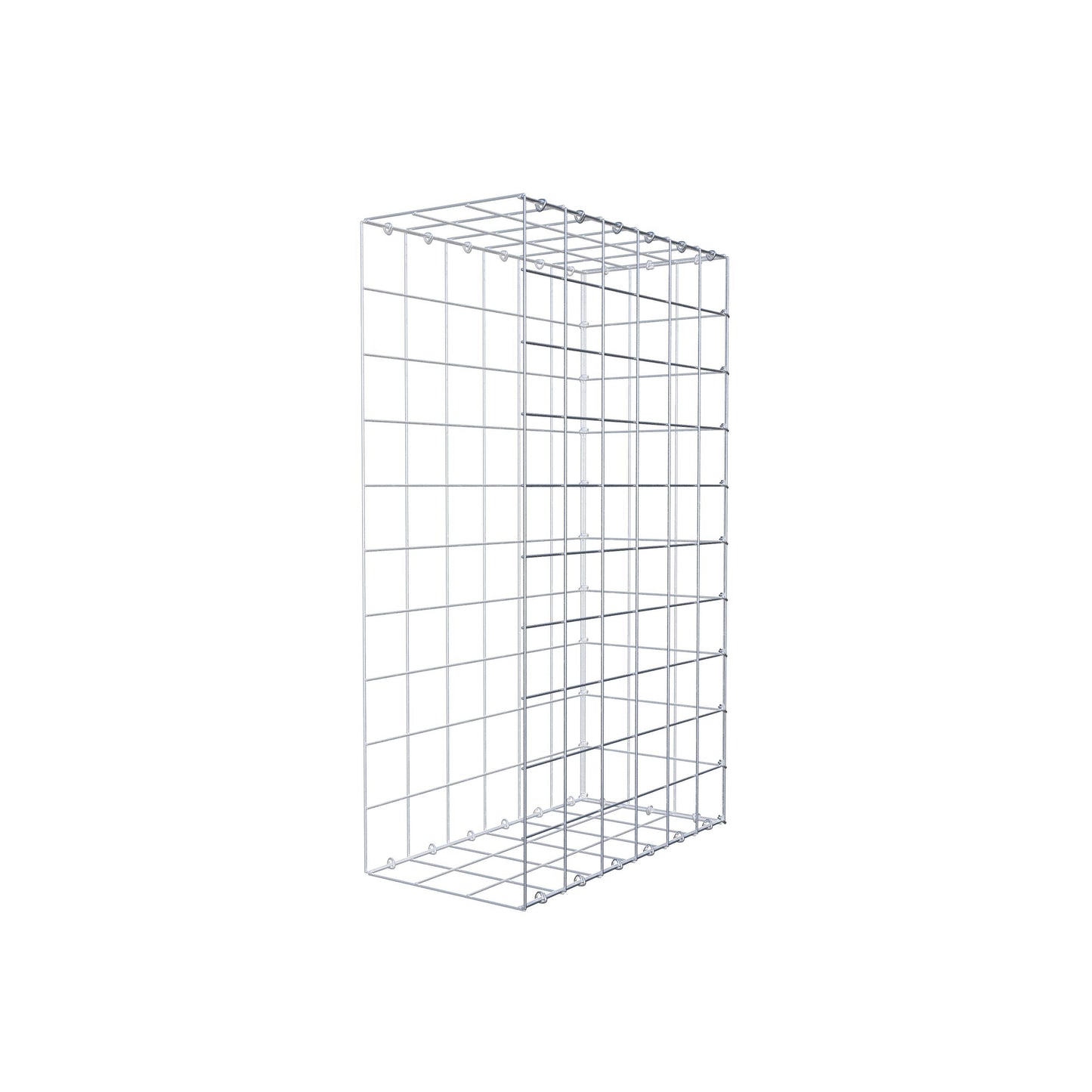 Monteret gabion type 2 100 cm x 60 cm x 30 cm (L x H x D), maskestørrelse 10 cm x 10 cm, C-ring