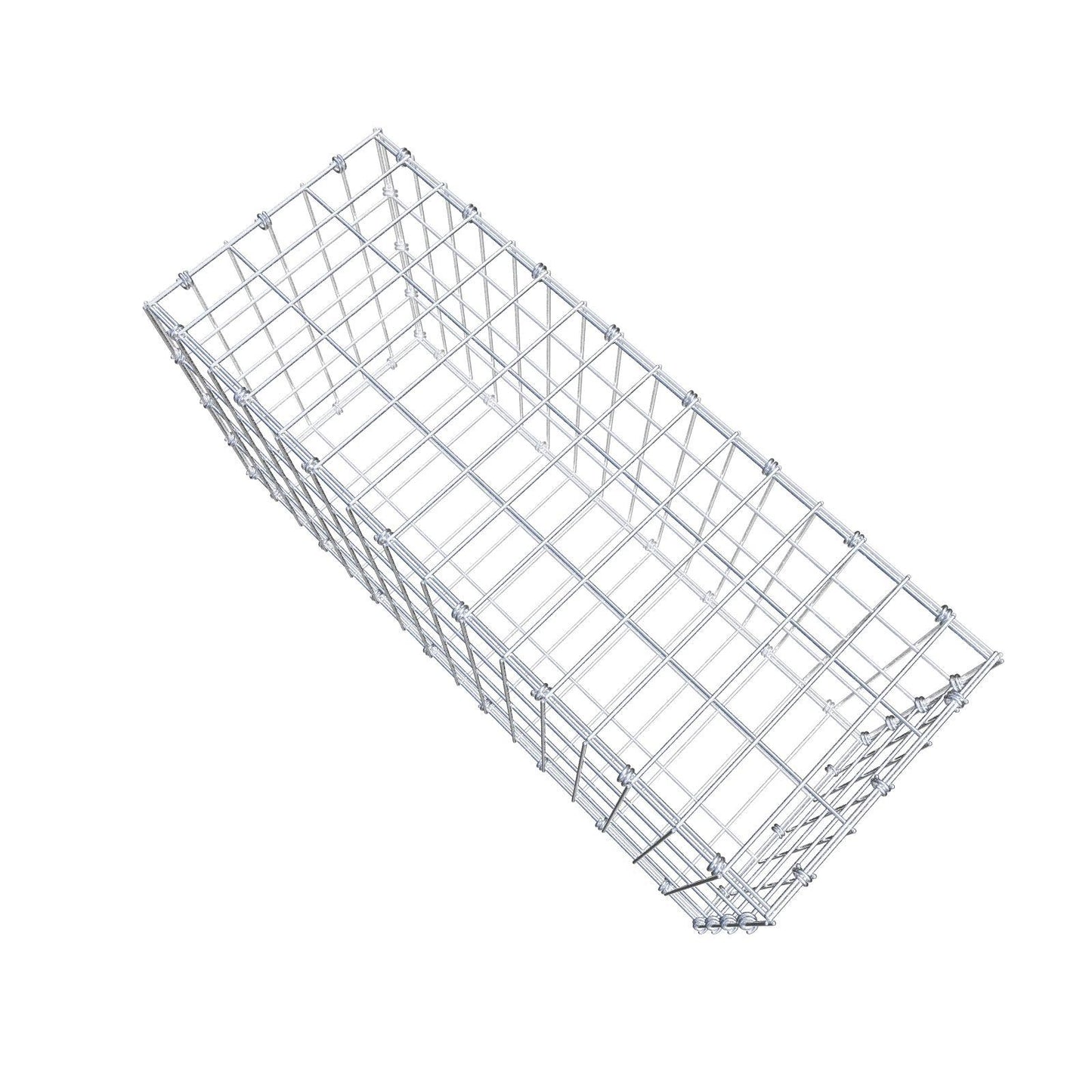Gabião 80 cm x 40 cm x 30 cm (C x A x P), malhagem 5 x 10 cm, anel espiral