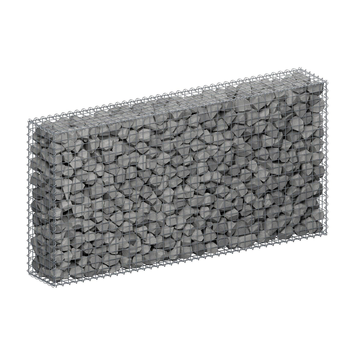 Gabion 200 cm x 100 cm x 30 cm (L x H x P), mailles 5 cm x 5 cm, spirale