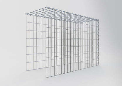 Opvokset gabion type 4 100 cm x 70 cm x 40 cm (L x H x D), maskestørrelse 5 cm x 10 cm, spiral