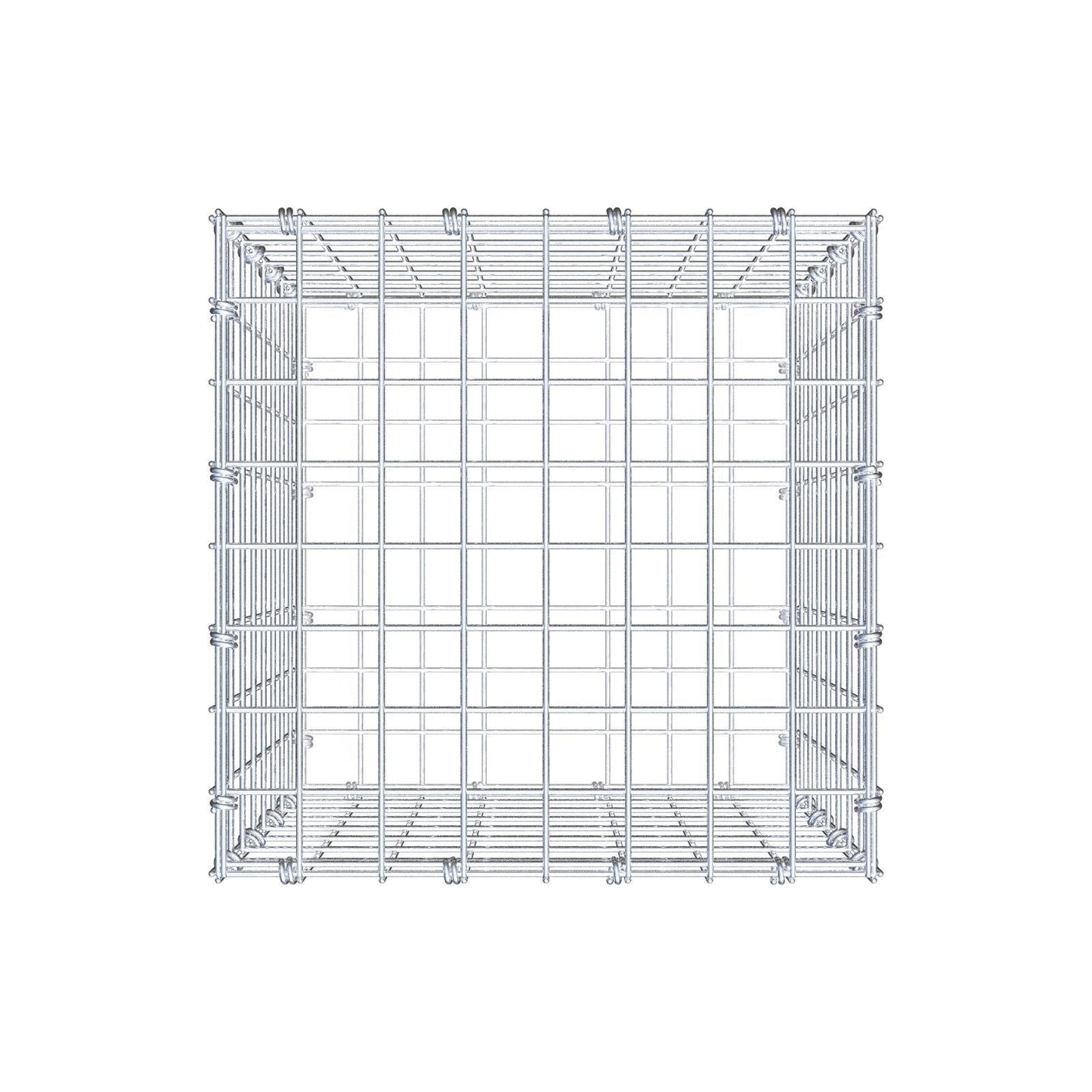 Gabion 40 cm x 40 cm x 40 cm (L x H x D), mesh size 5 x 5 cm, spiral ring