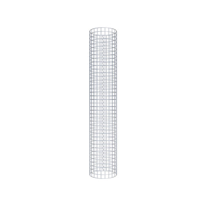 Columna de gaviones redonda 37 cm de diámetro, 200 cm de altura, malla 5 cm x 5 cm