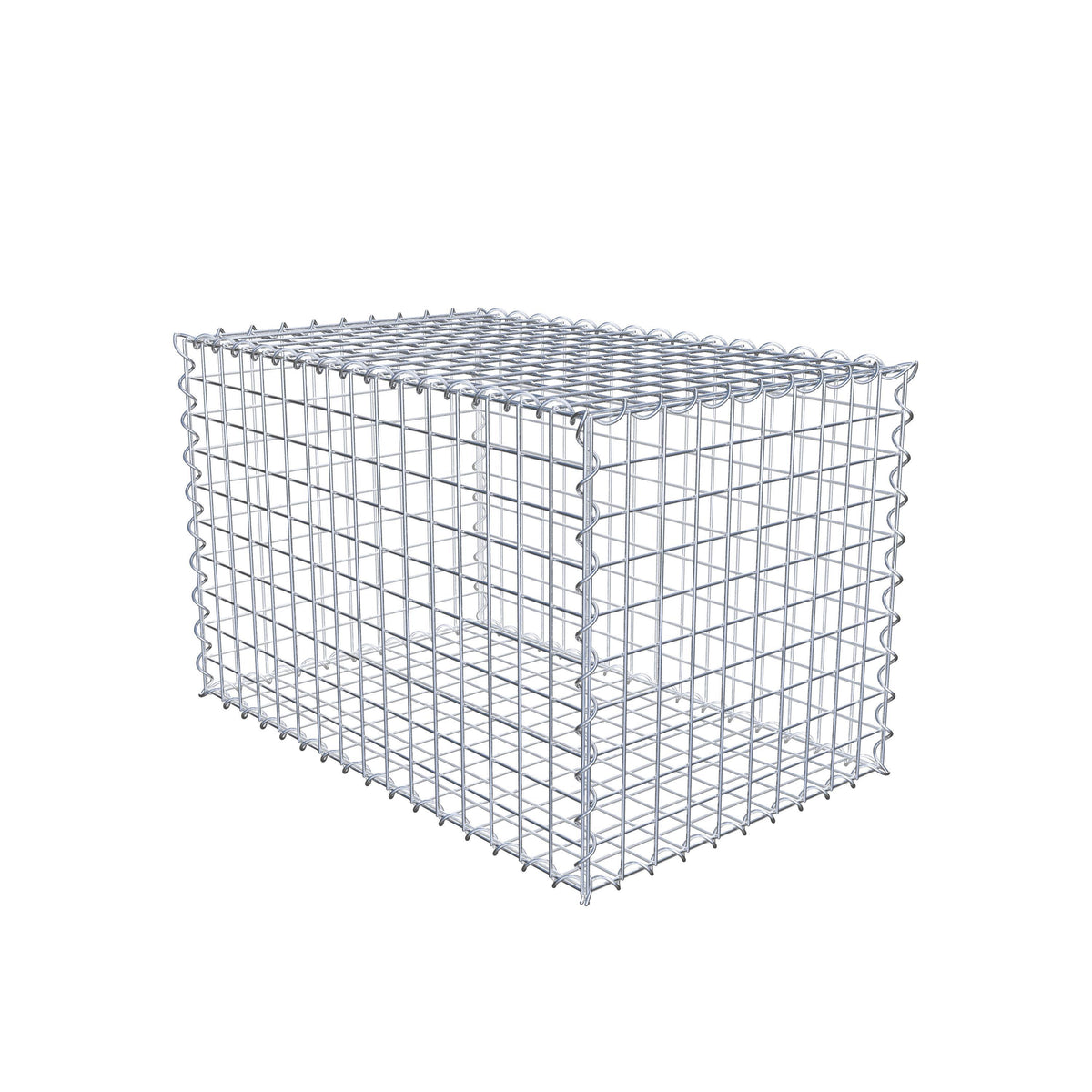 Gabion 80 cm x 50 cm x 50 cm (L x H x D), maskstorlek 5 cm x 5 cm, spiral