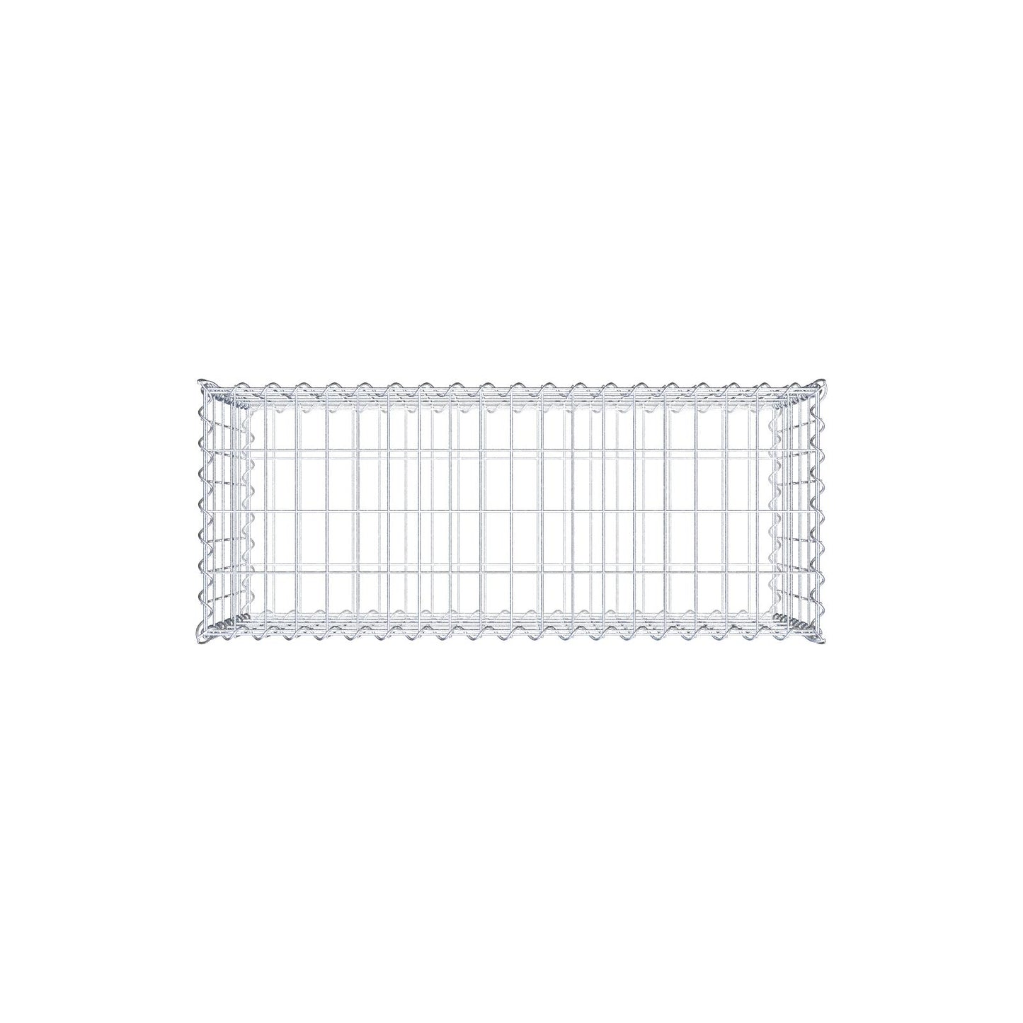 Gabião 100 cm x 50 cm x 40 cm (C x A x P), malhagem 5 cm x 10 cm, espiral