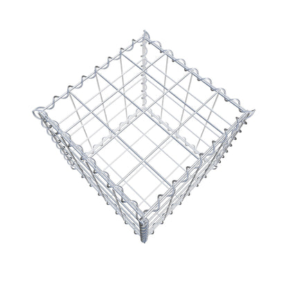 Gabion 40 cm x 40 cm x 40 cm (L x H x D), maskstorlek 10 cm x 10 cm, spiral
