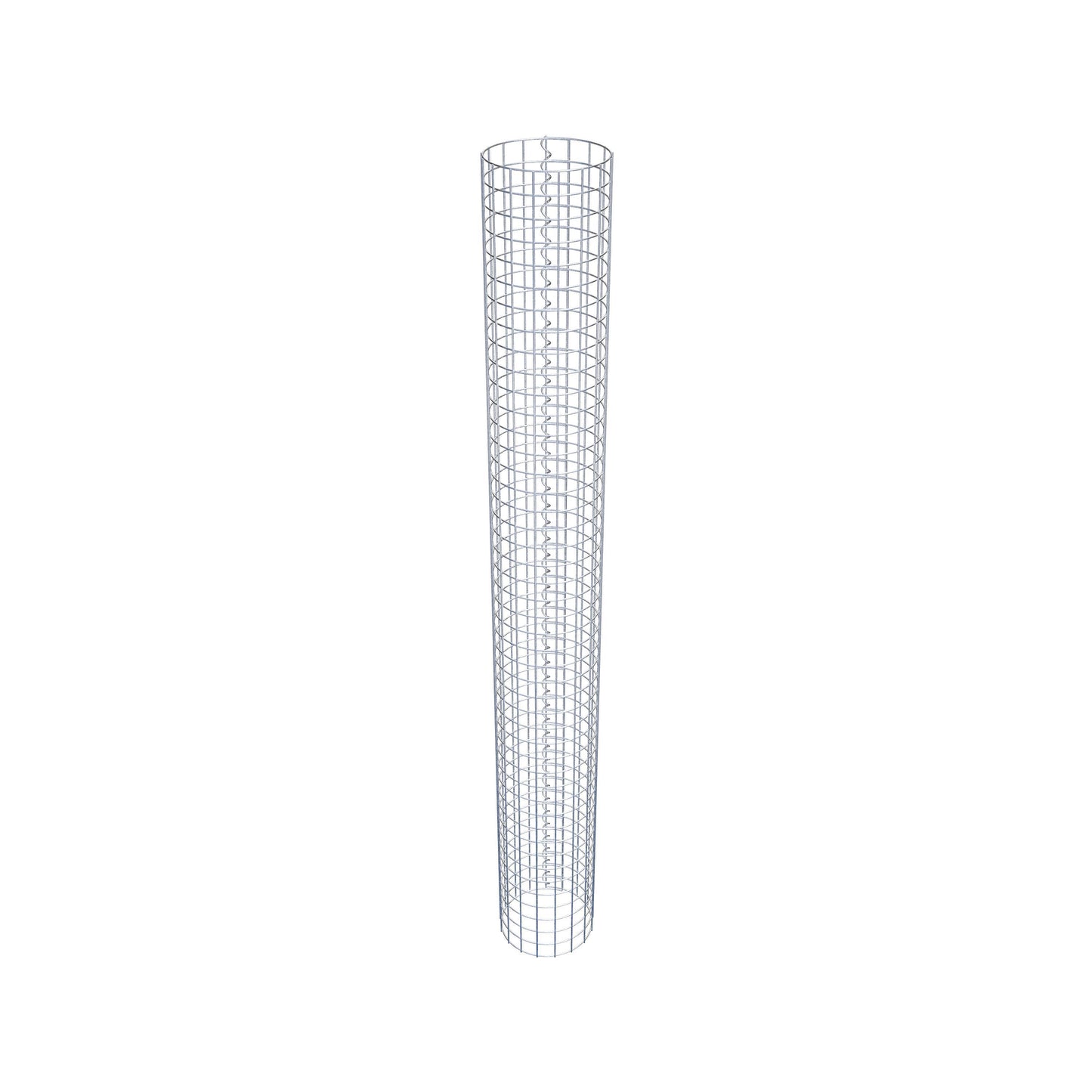 Coluna de gabião redonda 27 cm de diâmetro, 230 cm de altura, malhagem 5 cm x 5 cm