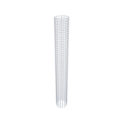 Coluna de gabião redonda 27 cm de diâmetro, 230 cm de altura, malhagem 5 cm x 5 cm
