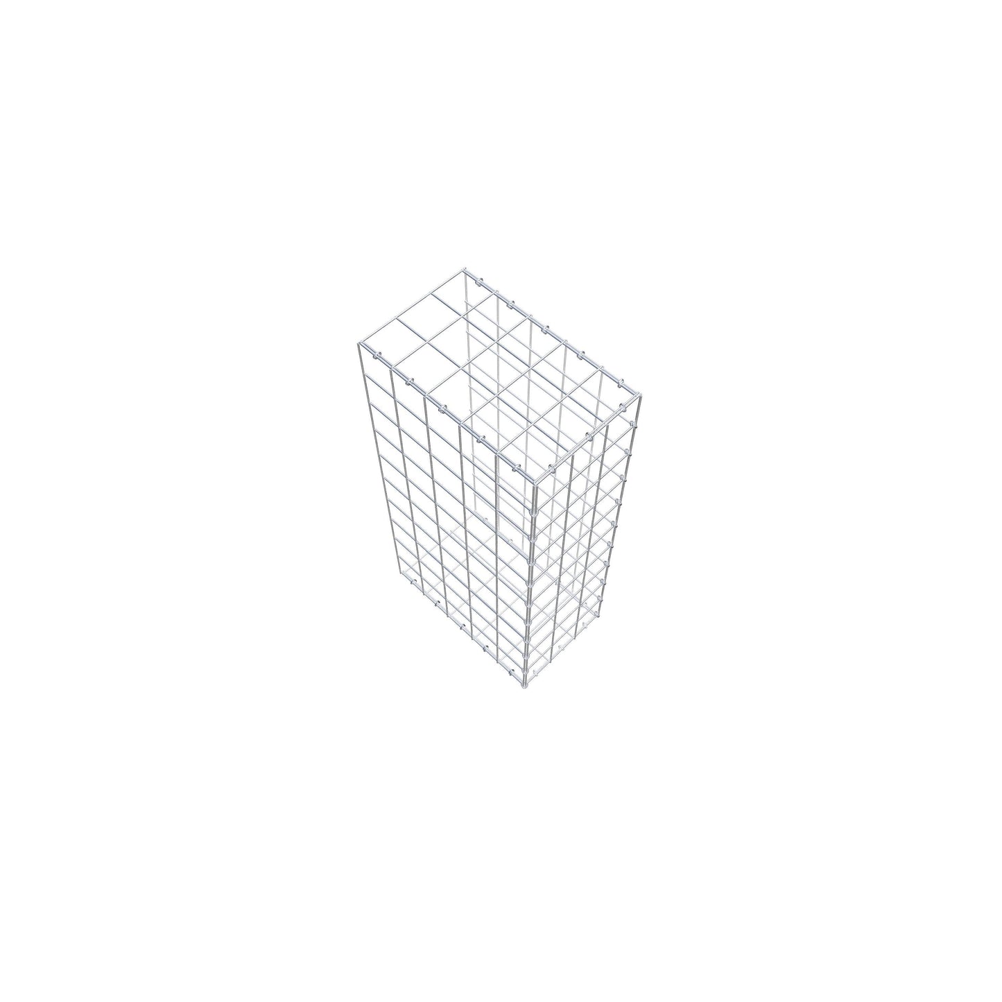 Monteret gabion type 2 100 cm x 50 cm x 30 cm (L x H x D), maskestørrelse 10 cm x 10 cm, C-ring