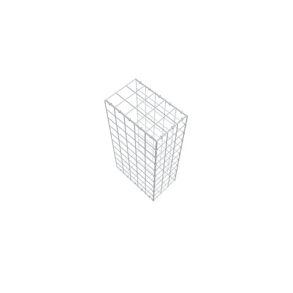 Monteret gabion type 2 100 cm x 50 cm x 30 cm (L x H x D), maskestørrelse 10 cm x 10 cm, C-ring