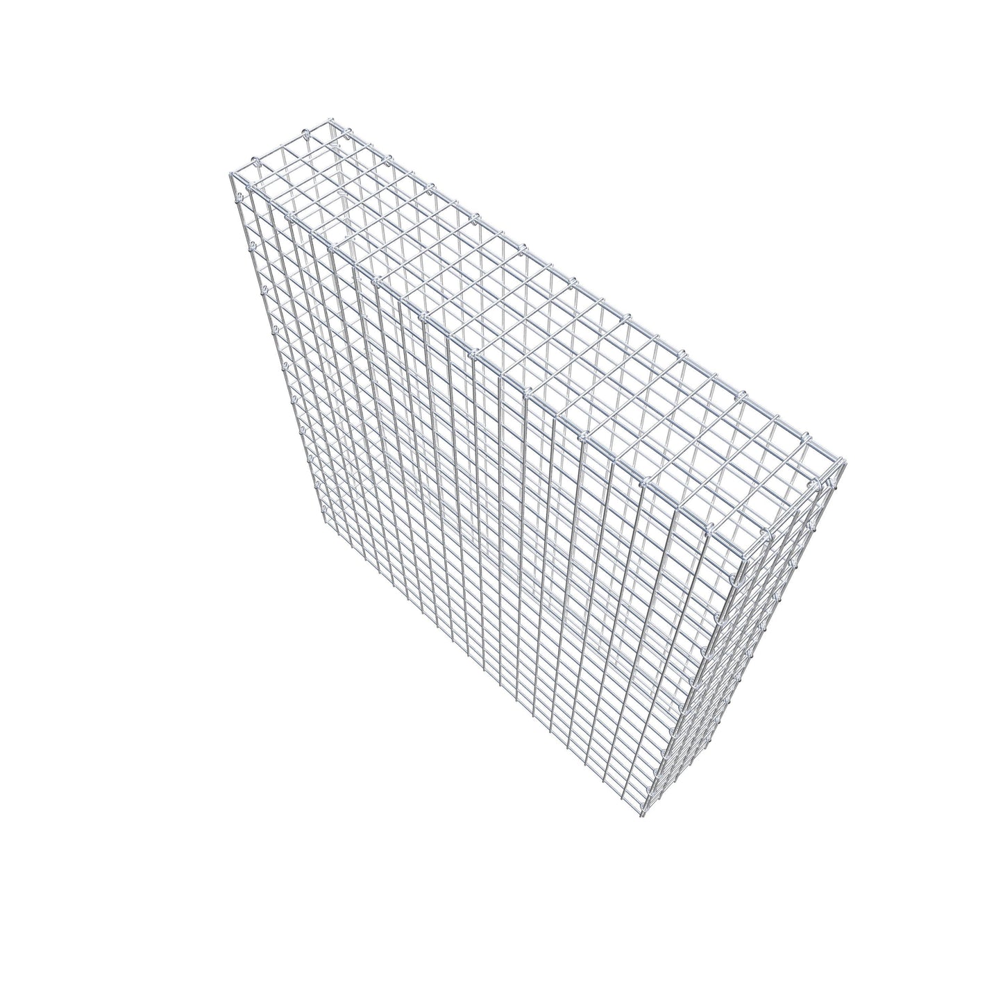 Monteret gabion type 3 100 cm x 100 cm x 20 cm (L x H x D), maskestørrelse 5 cm x 5 cm, C-ring
