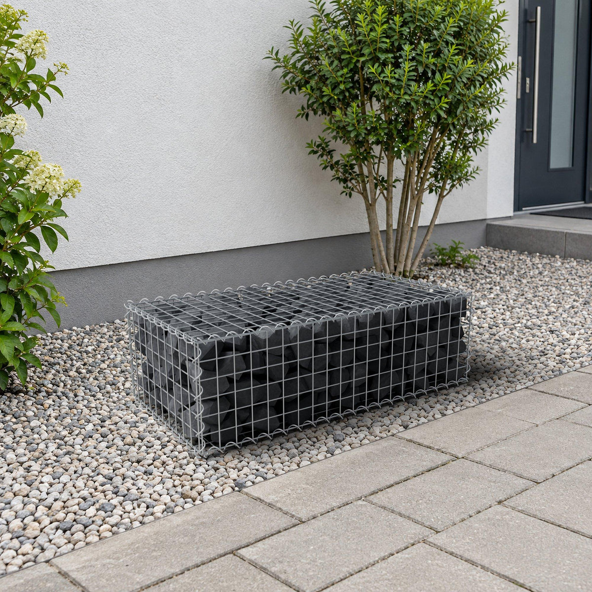 Gabion 100 cm x 30 cm x 50 cm (L x H x D), maskstorlek 5 cm x 5 cm, spiral