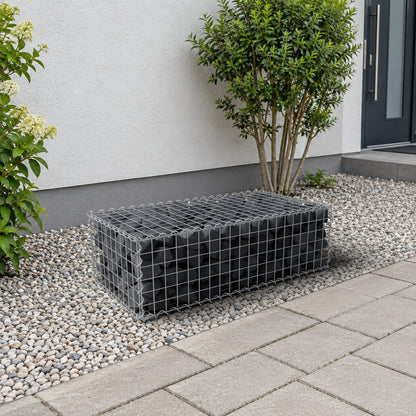 Gabion 100 cm x 30 cm x 50 cm (L x H x D), maskstorlek 5 cm x 5 cm, spiral