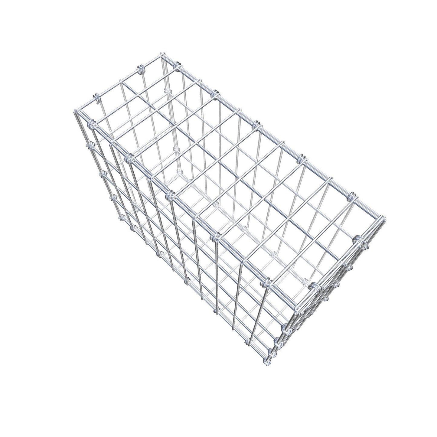 Schanskorf 50 cm x 40 cm x 20 cm (L x H x D), maaswijdte 5 x 10 cm, spiraalring