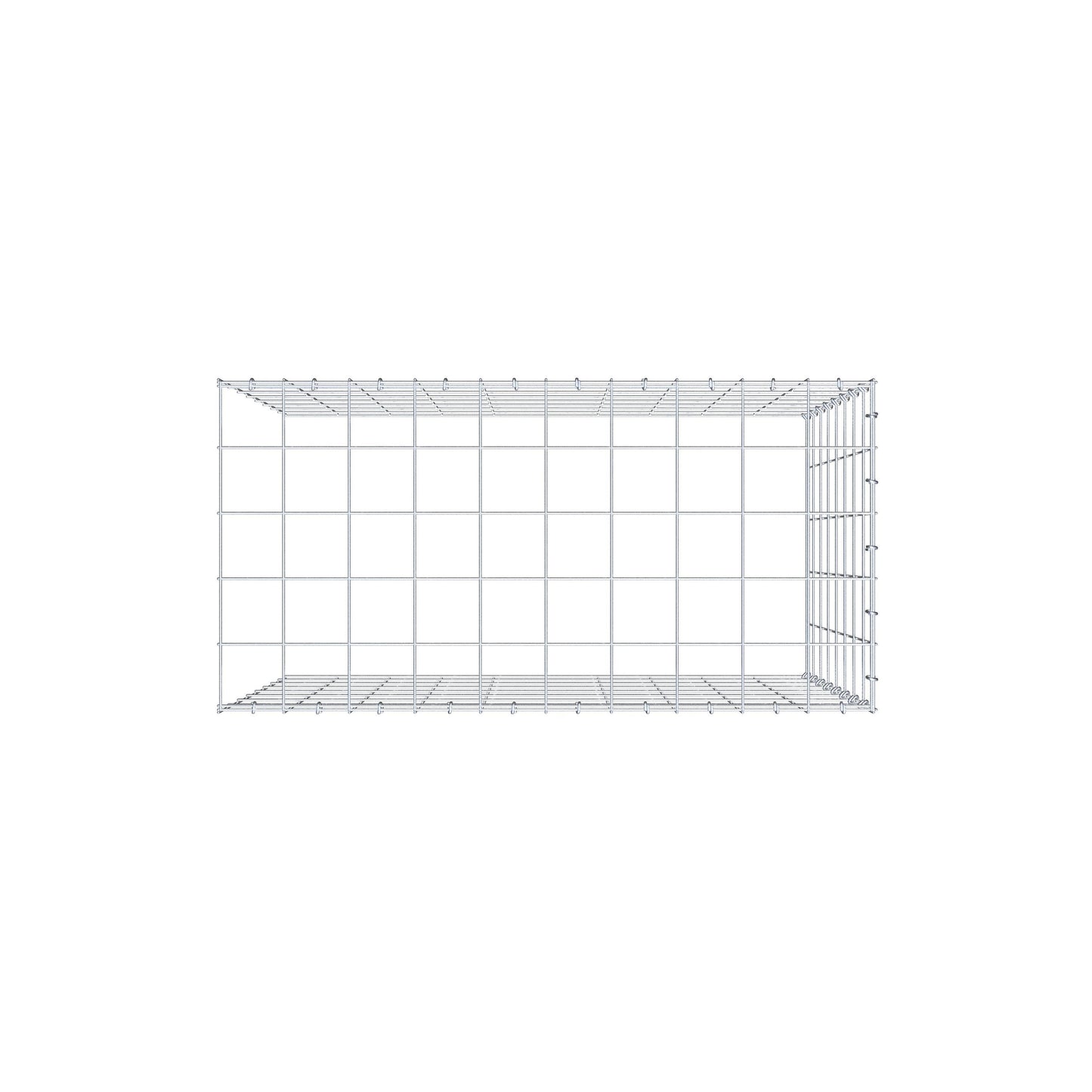 Gabião Tipo 4 100 cm x 80 cm x 50 cm (C x A x P), malhagem 10 cm x 10 cm, anel C