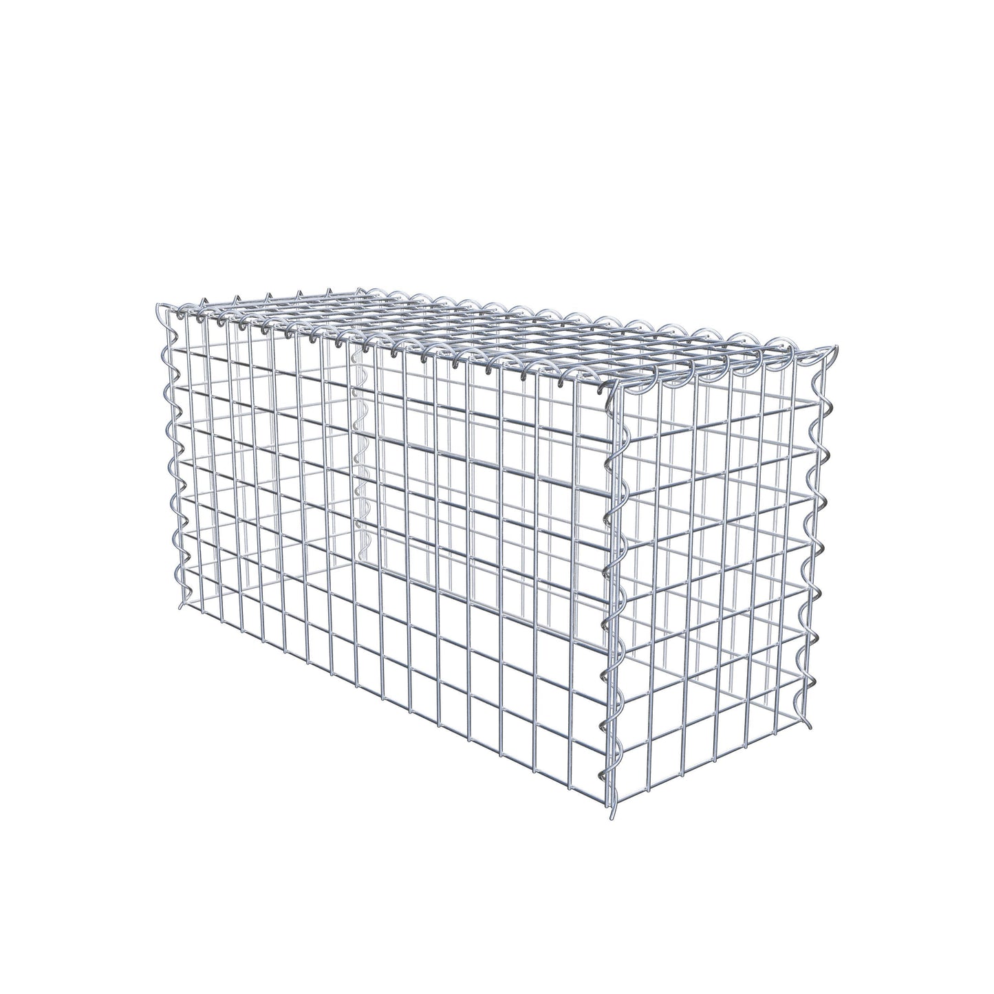 Anbaugabione Typ 3 80 cm x 40 cm x 30 cm (L x H x T), Maschenweite 5 cm x 5 cm, Spirale