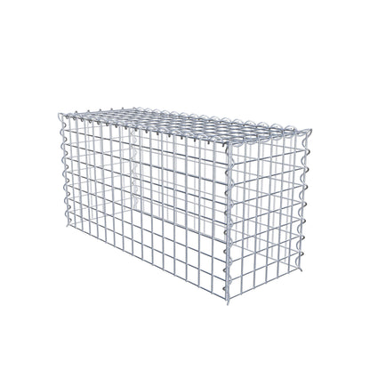 Anbaugabione Typ 3 80 cm x 40 cm x 30 cm (L x H x T), Maschenweite 5 cm x 5 cm, Spirale