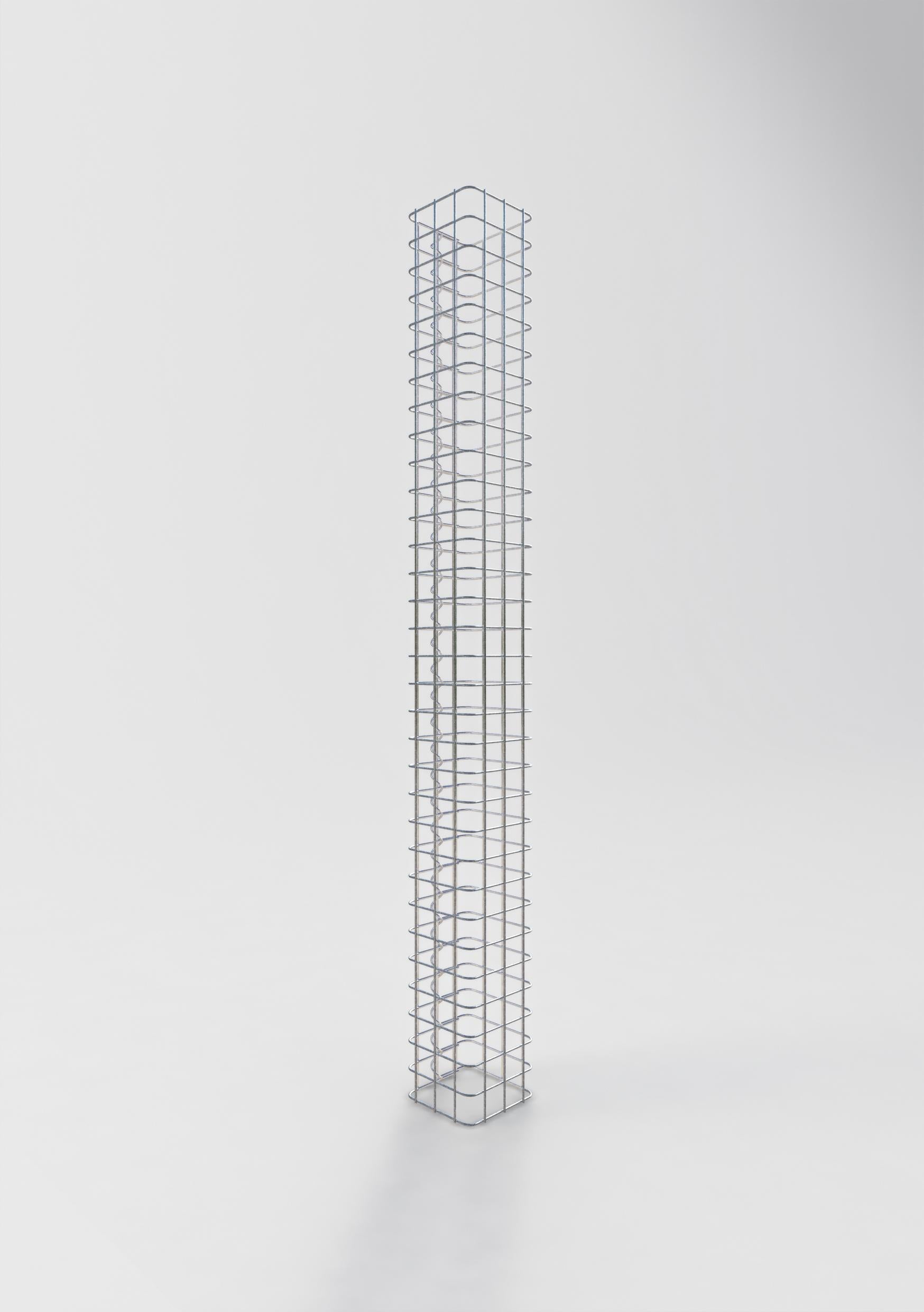 Colonne de gabion carrée 17 cm x 17 cm, 160 cm de hauteur, MW 5 cm x 5 cm