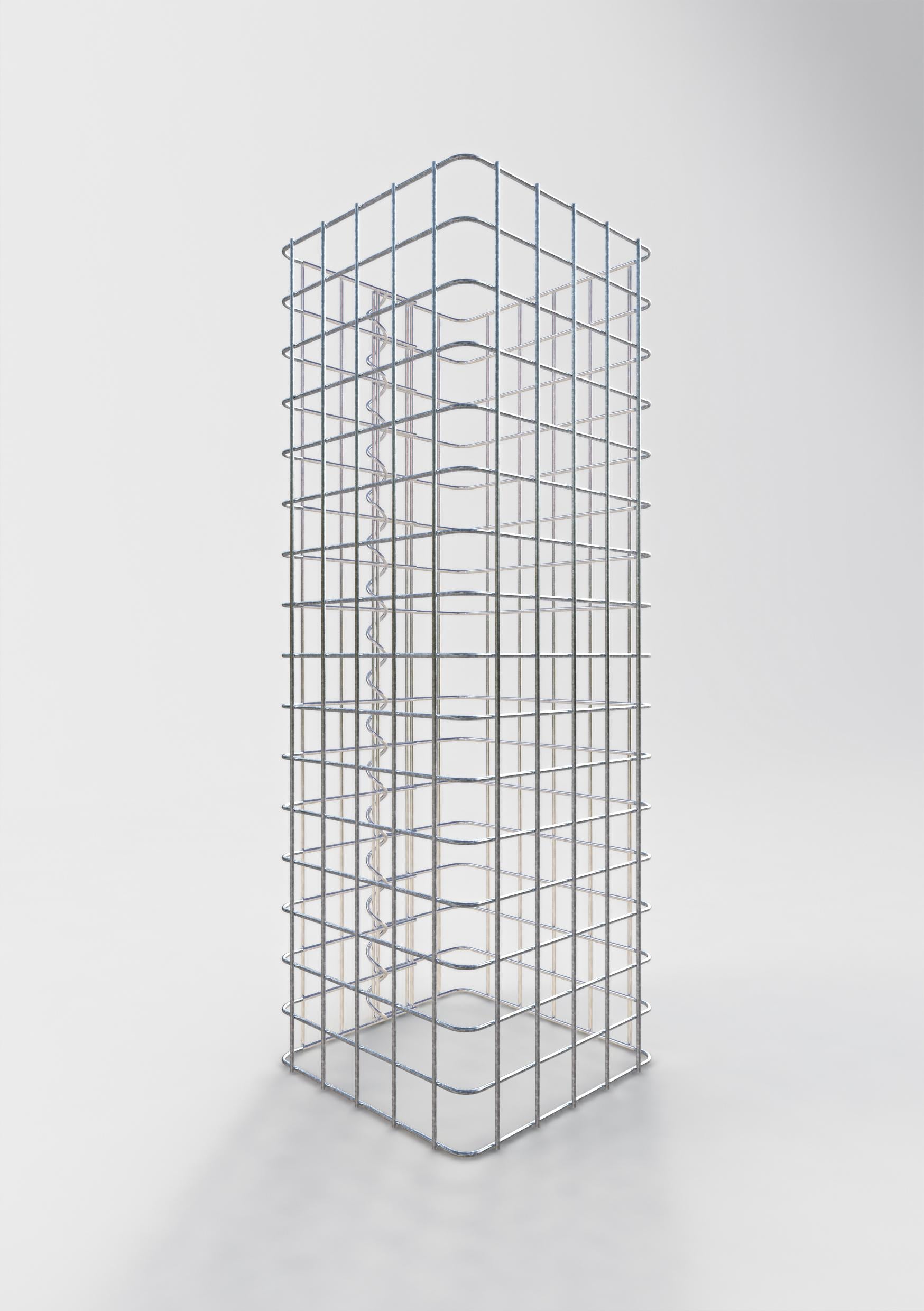 Colonne de gabion carrée 27 cm x 27 cm, hauteur 80 cm, MW 5 cm x 5 cm