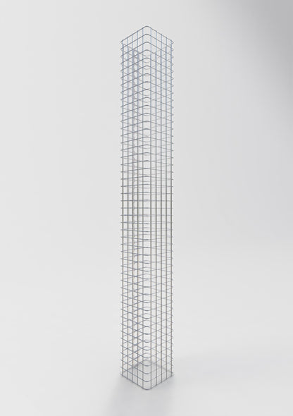 Colonne de gabion carrée 27 cm x 27 cm, 230 cm de hauteur, MW 5 cm x 5 cm