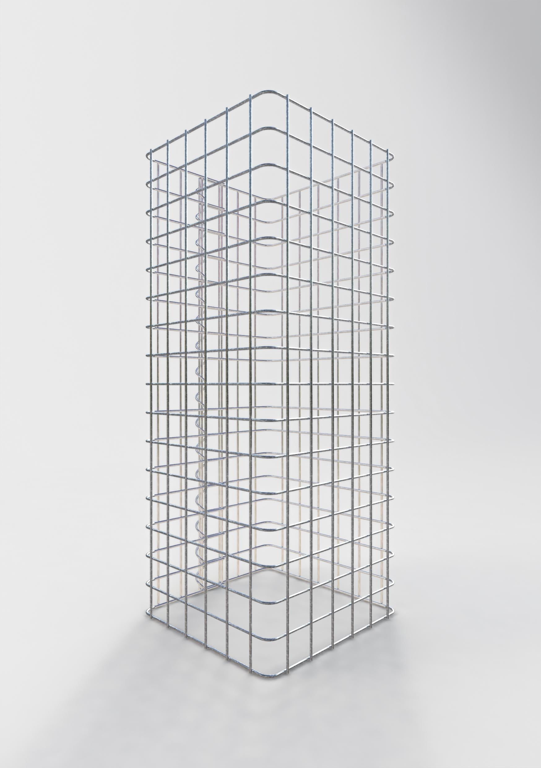 Colonne de gabion carrée 32 cm x 32 cm, hauteur 80 cm, MW 5 cm x 5 cm