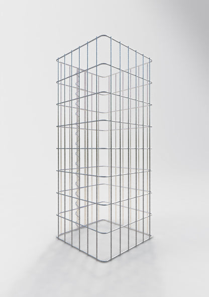 Coluna de gabião quadrada 32 cm x 32 cm, altura 80 cm, PM 5 cm x 10 cm