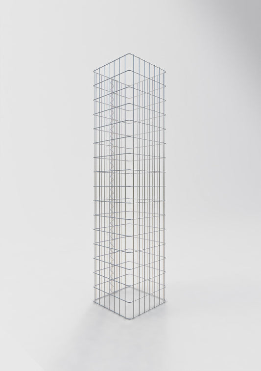 Colonne de gabion carrée 37 cm x 37 cm, 160 cm de hauteur, MW 5 cm x 10 cm