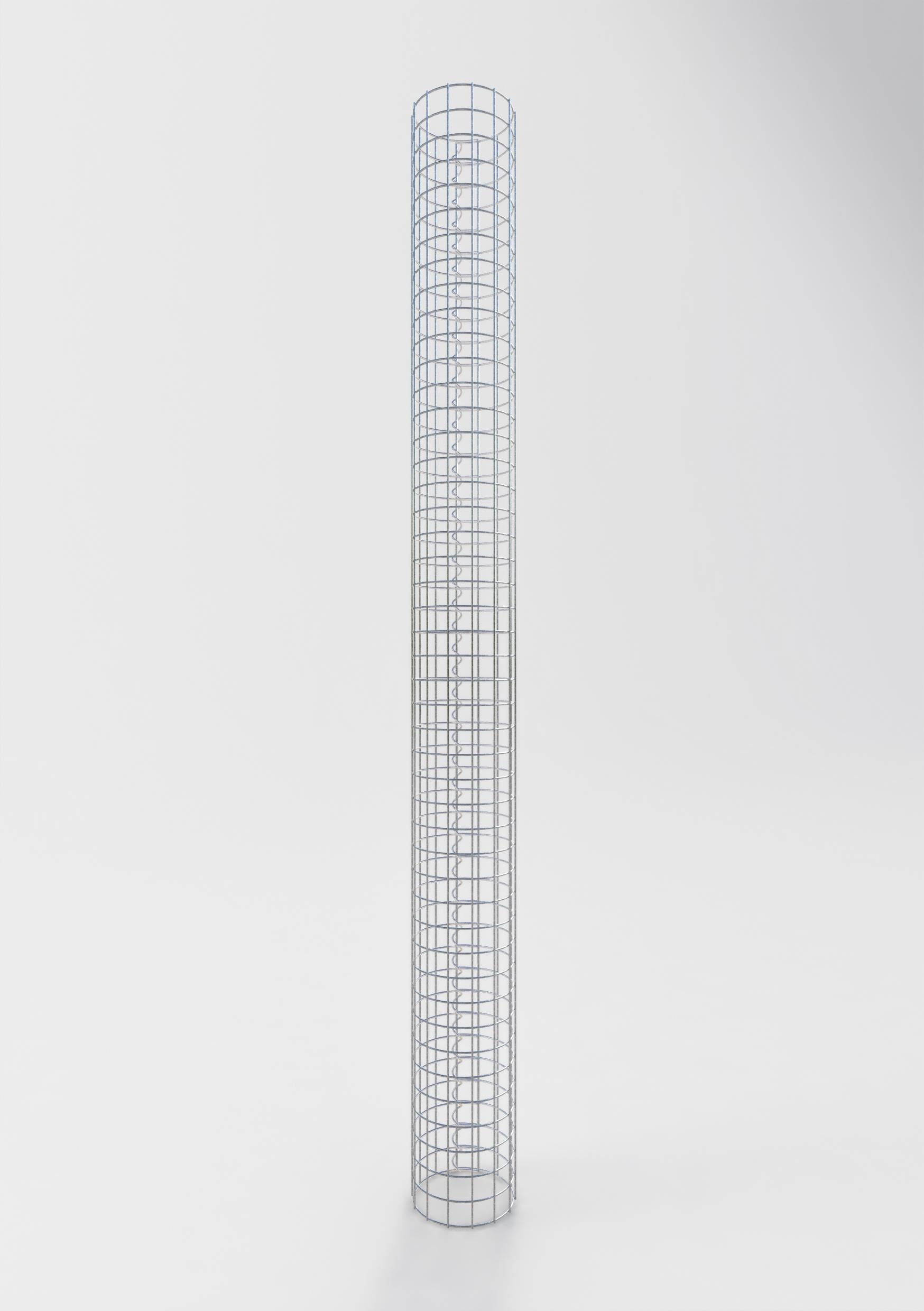 Colonne de gabion ronde 22 cm de diamètre, 230 cm de hauteur, maille 5 cm x 5 cm