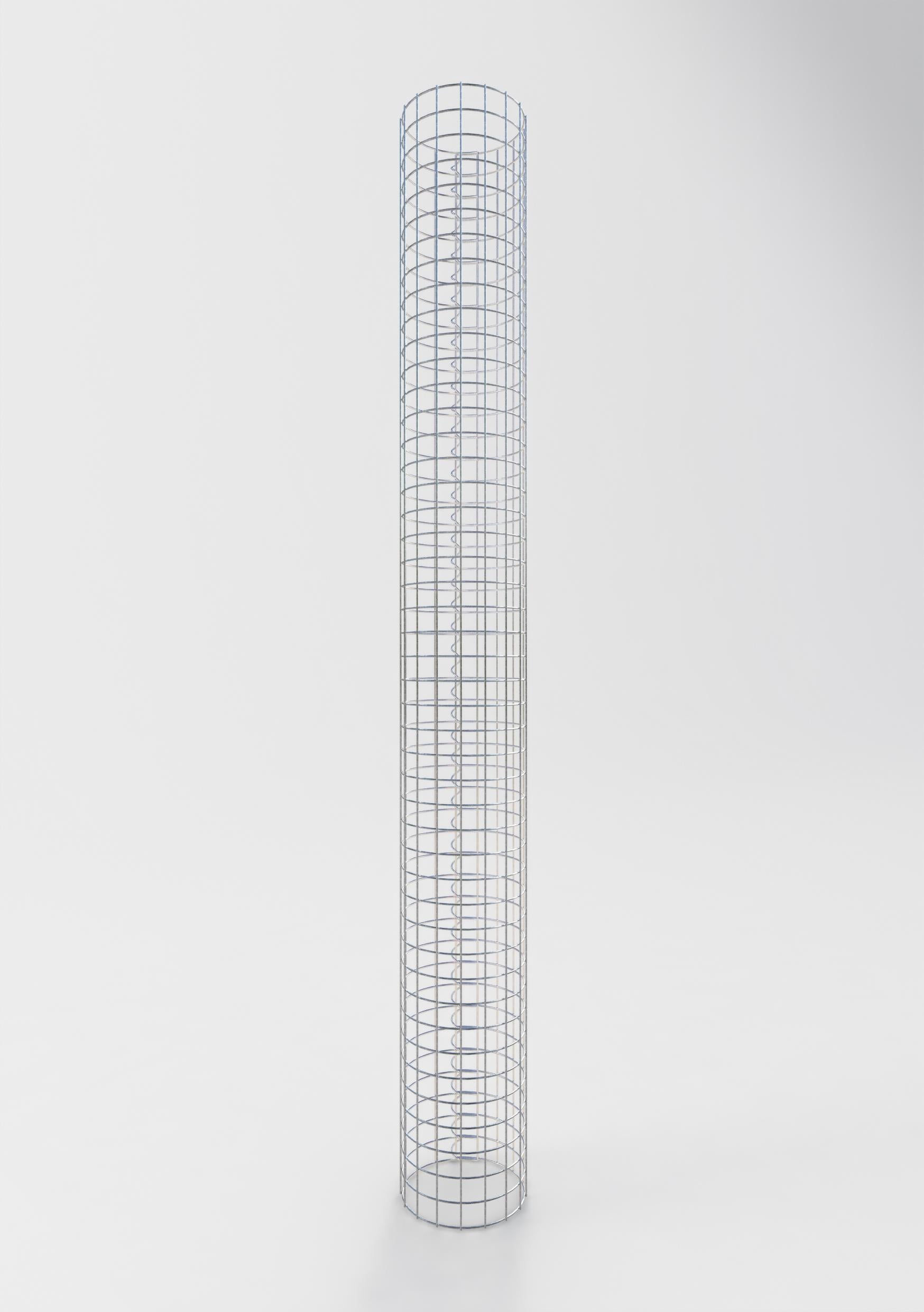 Colonne de gabion ronde 27 cm de diamètre, 230 cm de hauteur, maille 5 cm x 5 cm