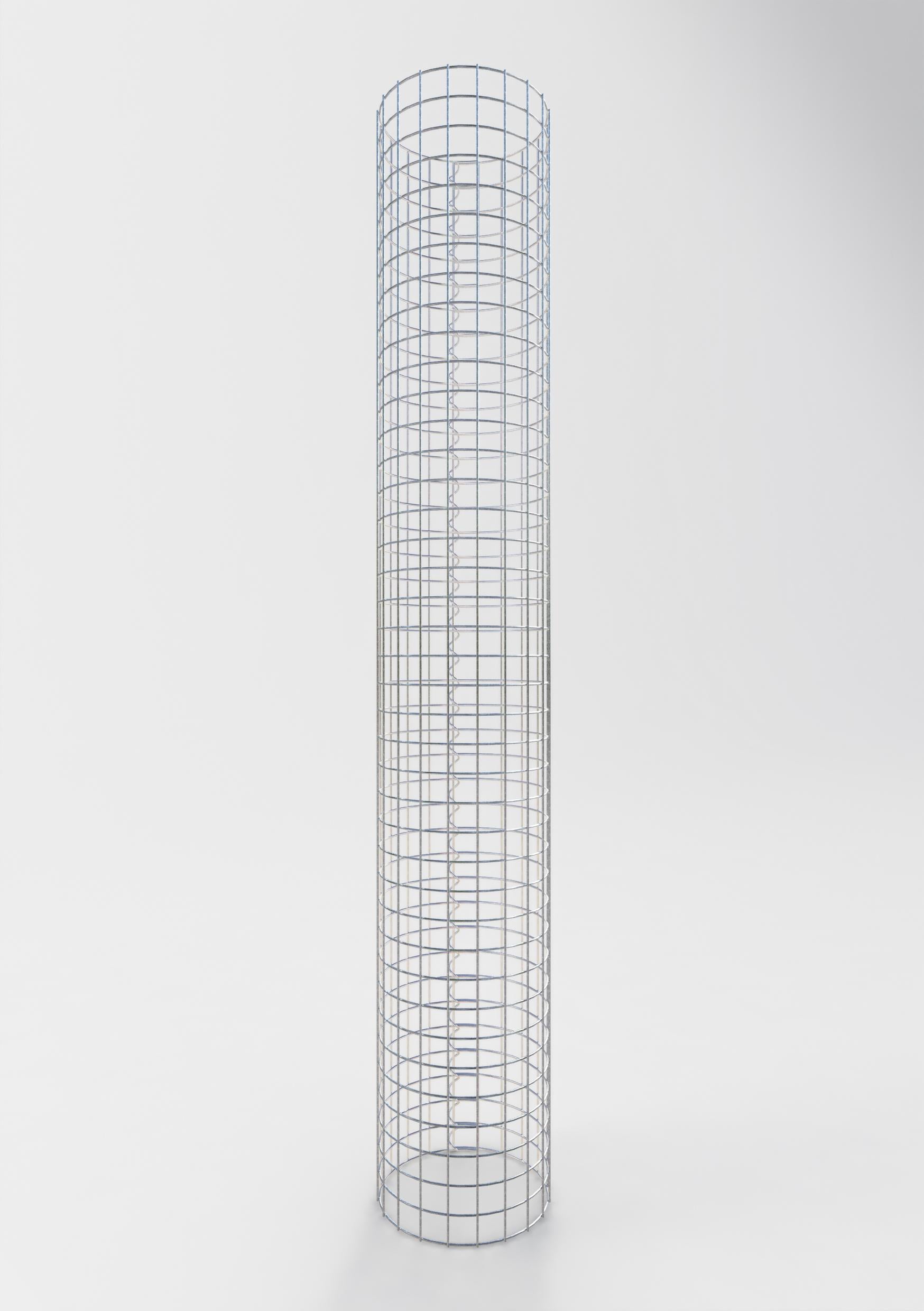 Colonne de gabion ronde 32 cm de diamètre, 200 cm de hauteur, maille 5 cm x 5 cm