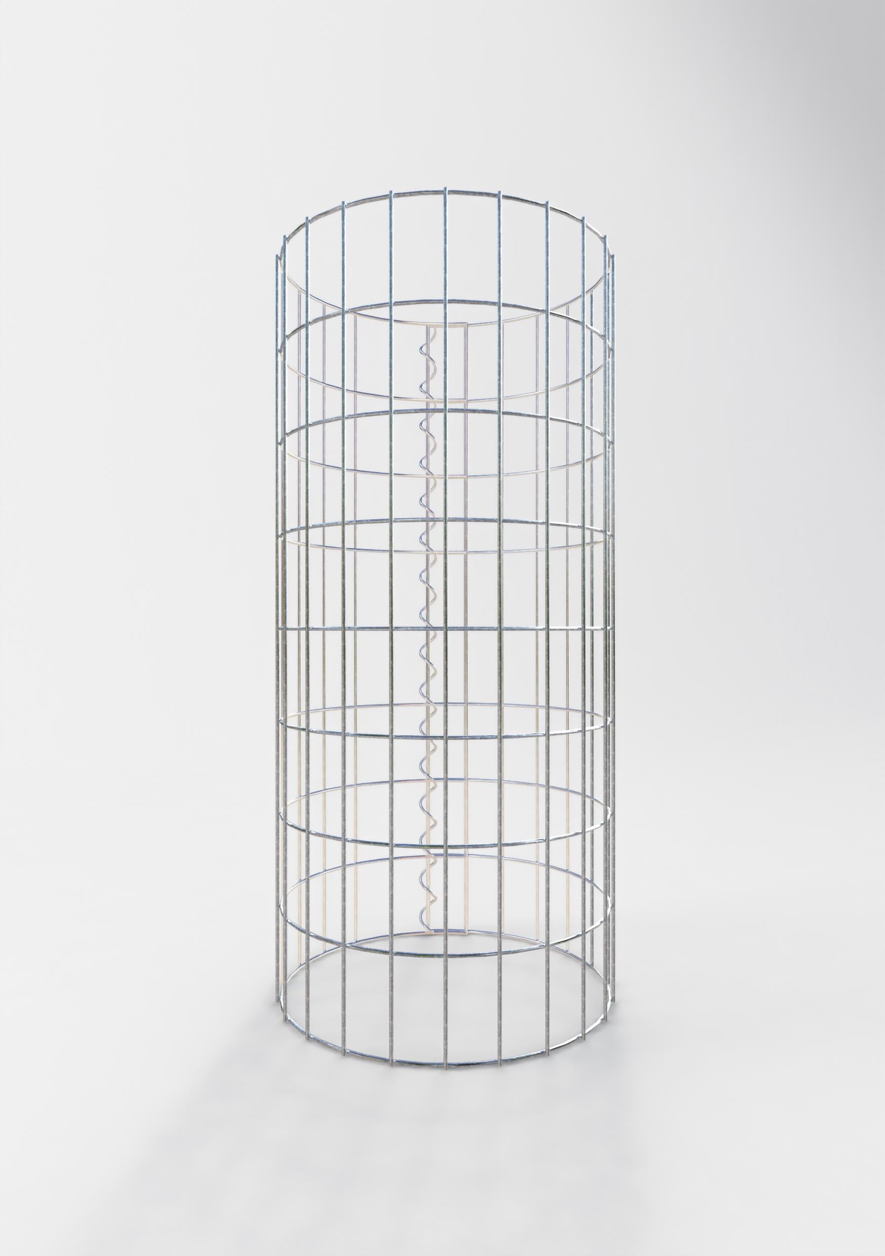 Colonne de gabion ronde 37 cm de diamètre, 80 cm de hauteur, maille 5 cm x 10 cm