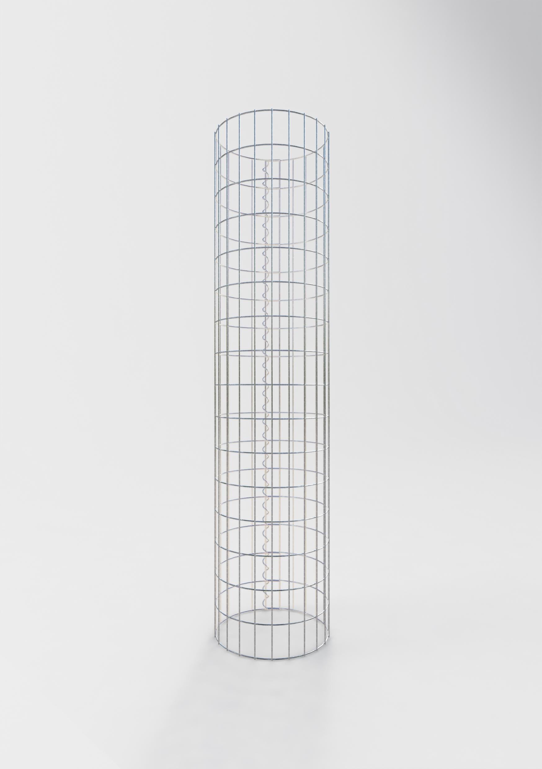 Colonne de gabion ronde 37 cm de diamètre, 160 cm de hauteur, maille 5 cm x 10 cm