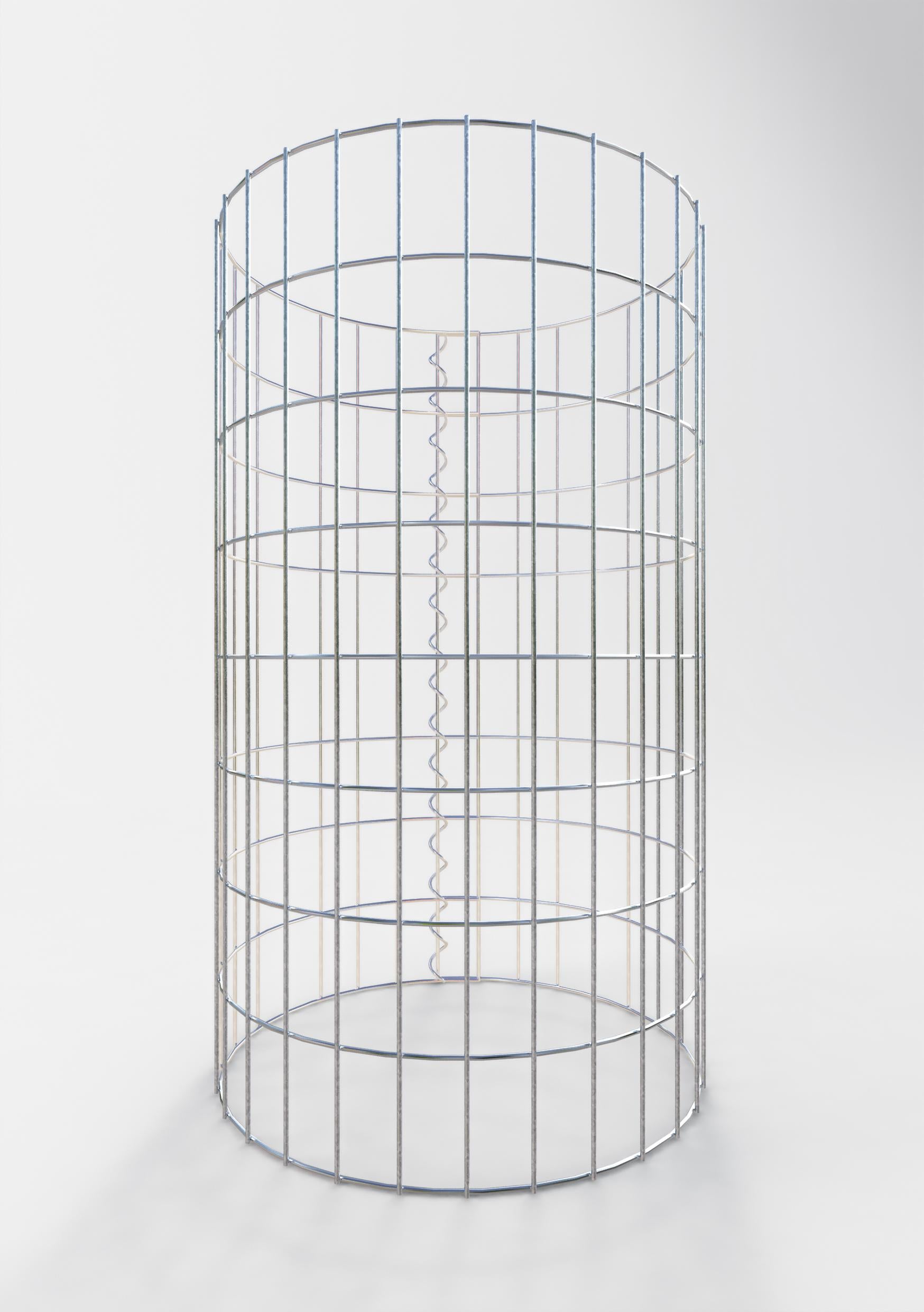 Colonne de gabion ronde 47 cm de diamètre, 80 cm de hauteur, mailles 5 cm x 10 cm