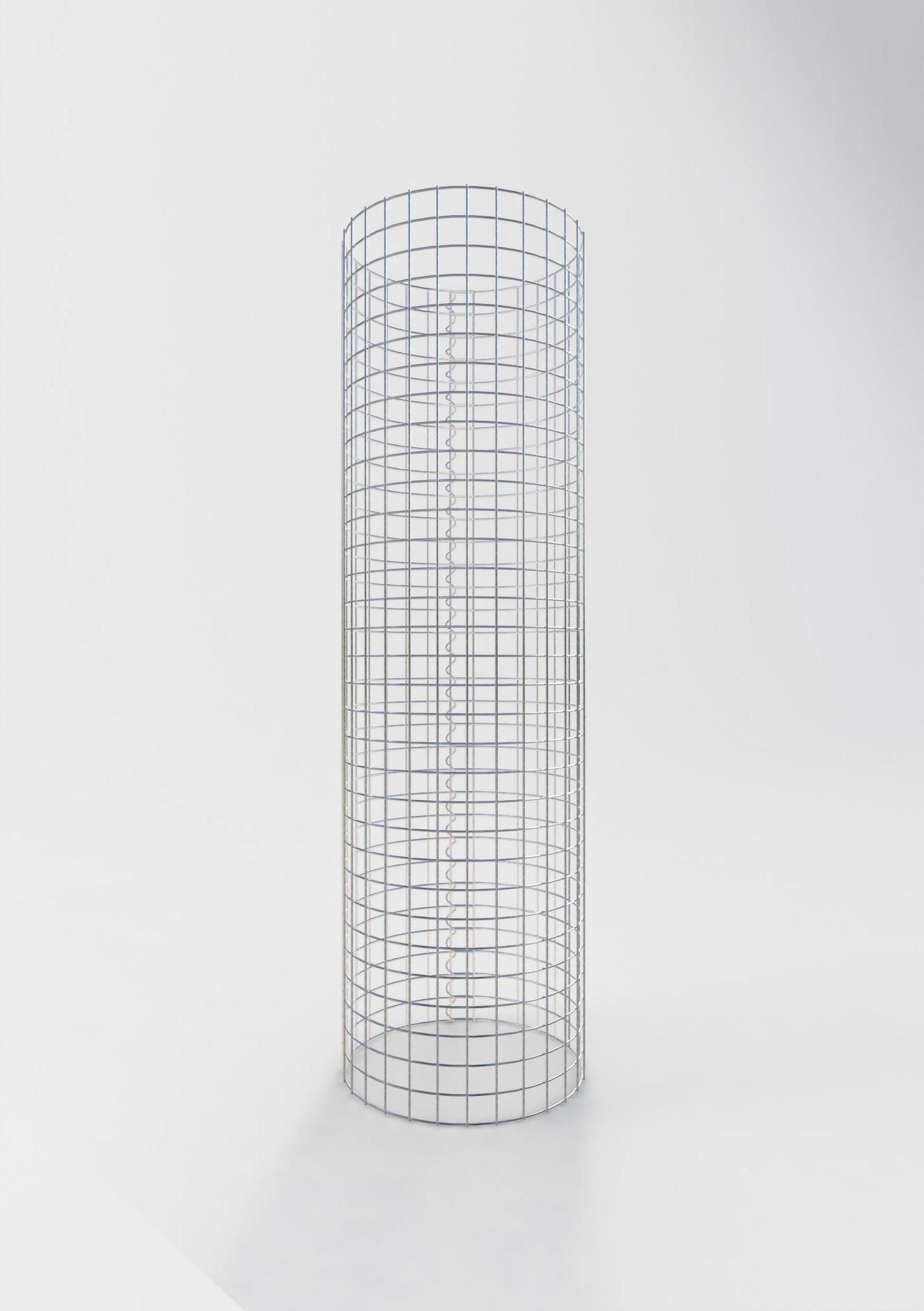 Columna de gaviones redonda 42 cm de diámetro, 160 cm de altura, malla 5 cm x 5 cm
