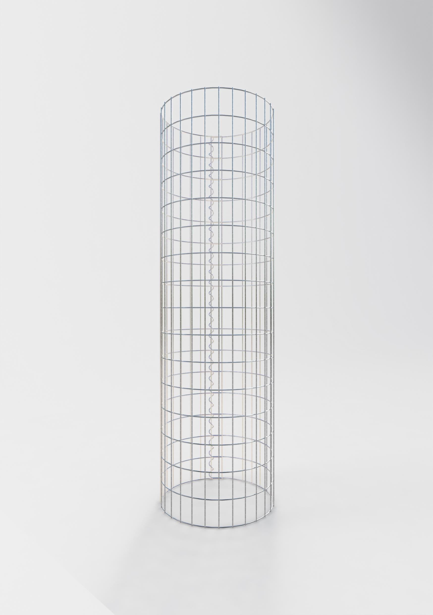 Colonne de gabion ronde 47 cm de diamètre, 160 cm de hauteur, mailles 5 cm x 10 cm